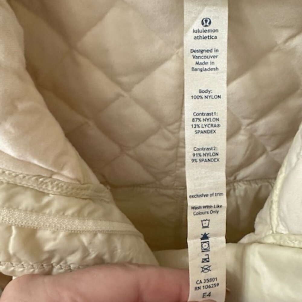 Lululemon What the Fluff Pullover Jacket Windbreaker Women's 6 Cream Beige Run - Picture 7 of 8
